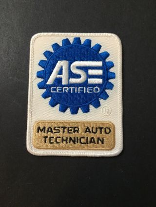 Vintage “new” Ase Certified Master Auto Technician Uniform Patch Nos Mechanic