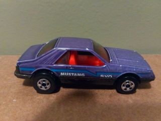 Hot Wheels Color Racers 1979 Turbo Mustang SVO Purple with Red interior 2