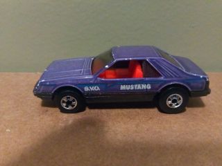 Hot Wheels Color Racers 1979 Turbo Mustang SVO Purple with Red interior 3