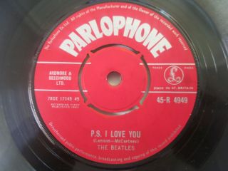THE BEATLES - LOVE ME DO - RARE 1N 1N RED PARLOPHONE 1962 UK EX, 4