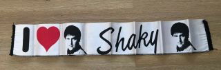 Shakin Stevens Official Fan Club Scarf With Black Tassle Trim