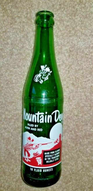 Rare Vintage Mountain Dew Bottle Filled By Alvin And Red
