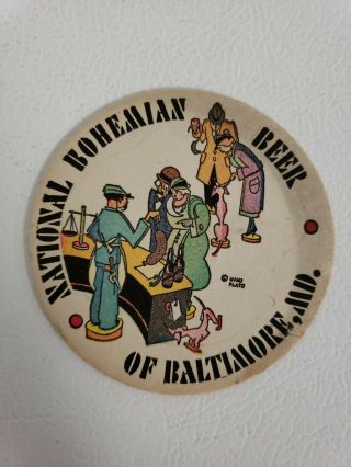 Rare Vintage National Bohemian Beer Coaster