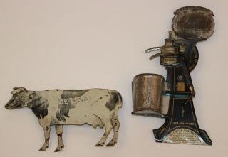 De Laval Cream Separator Match Holder & Tin Cow