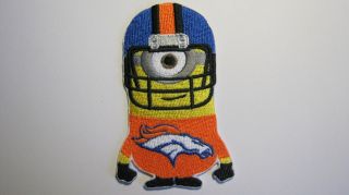 Despicable Me Minion Denver Broncos Football Player Embroidered Patch Badge