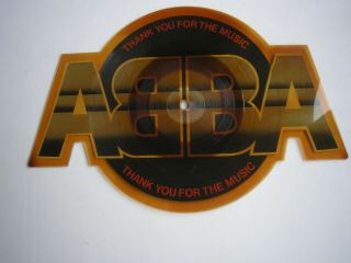 Abba Thank You For The Music Uk 7 " Single Shaped Picture Disc 1980 Ex,