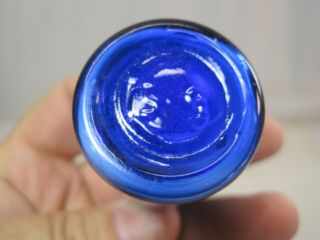 Antique Sulfate Of Quinine Cobalt Blue Medicine Bottle - Raleigh NC B0802 5