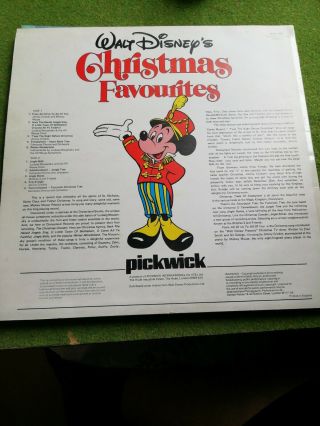 Walt Disney ' s Christmas Favourites - Vinyl LP Album (Mickey Mouse) 2