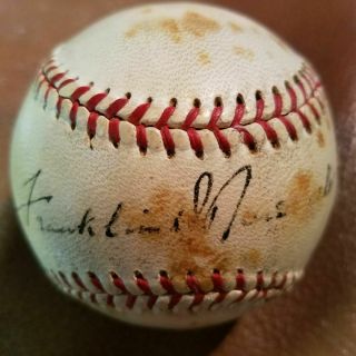 Franklin Roosevelt Hand Signed Autographed Baseball