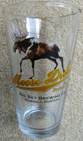 Moose Drool Brown Ale Beer Glass Big Sky Brewing Co Missoula Montana Pint Micro
