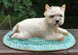 Basil Matthews Westie West Highland Terrier Dog Figurine,  Signed & Label On Base
