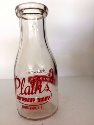 Vintage Pint Milk Bottle - Plath 