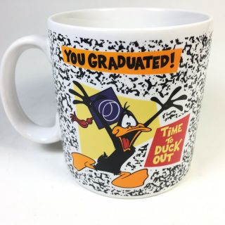 Vintage 1993 Looney Tunes Daffy Duck You Graduated Graduation Coffee Cup Mug