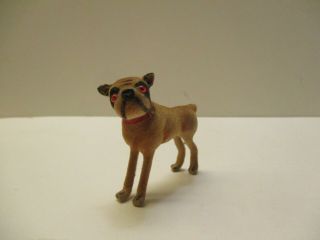 Vintage Wagner Kunstlerschutz & Max Carl Flocked Dog Toy W/monkey Head Label