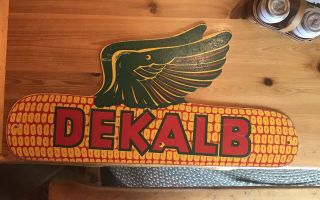 Rare Old Double Sided Dekalb Seed Sign