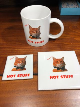 Morris The Cat Hot Stuff Mug And Tiles - 9lives,  9 Lives Brand Cat Food Mascot