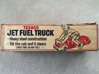 Vintage 1960’s Texaco Jet Fuel Ride On Truck With Box