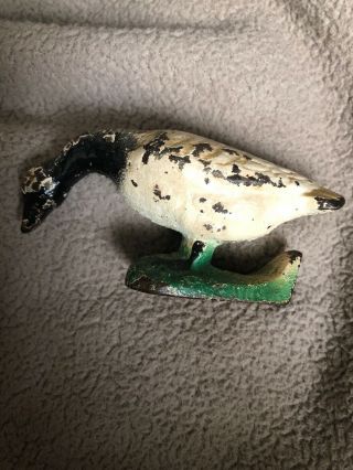 Very Vintage (antique) Cast Iron Goose Bottle Opener With Paint Damage