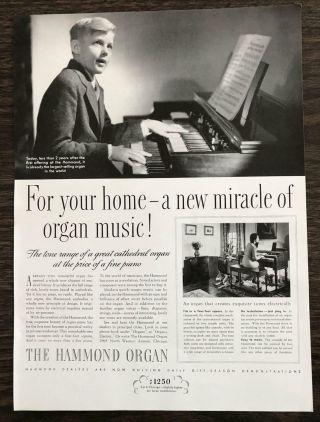 1936 Hammond Organ Print Ad Dealers Now Holding Daily Gift Season Demonstrations