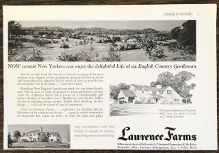 1939 Lawrence Farms Ad Chappaqua Mt Kisco Protected Country Life At Its Finest