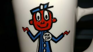 Rare & Htf 1960’s Mr Zip Mug Cup Us Mail Post Office Mailman Homer Laughlin