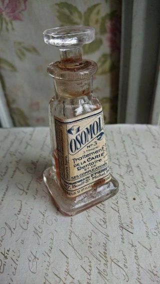 Antique French Pharmacy Chemist Apothecary Bottle C1910