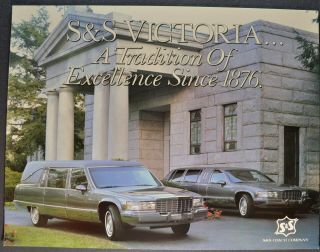 1994 S&s Victoria Hearse Sales Brochure Folder Cadillac 94