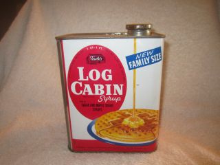 Vintage Towles Log Cabin Syrup Tin Family Size