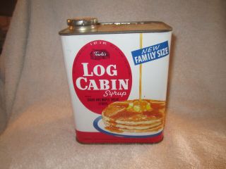 VINTAGE TOWLES LOG CABIN Syrup TIN Family Size 3
