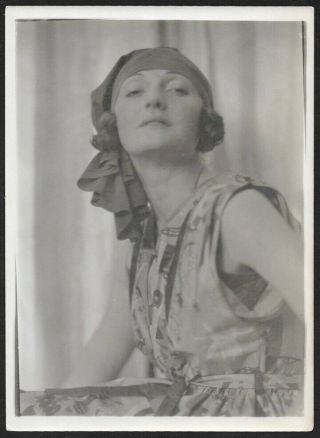 1920s Head Scarf Print Frock Flapper Women 
