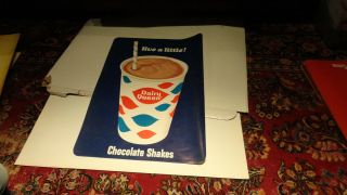 Vintage Dairy Queen Chocolate Shakes 1966 Advertisement Sign