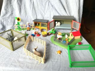 Schleich Bunny Hutch Pen Set,  Playmobile Bunny Hutch,  Guinea Pig Enclosure