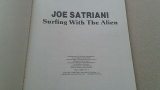 JOE SATRIANI AUTOGRAPHED SURFING WITH THE ALIEN GUITAR MUSIC BOOK SIGNED COVER 4