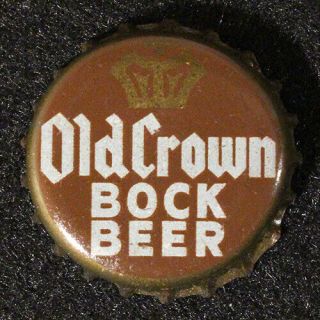 Old Crown Bock Cork Lined Beer Bottle Cap Crown Centlivre Fort Wayne Indiana Ind