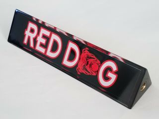 Red Dog Lucite Tap Handle: 7 - 3/4 " Tall - 3 Sided In