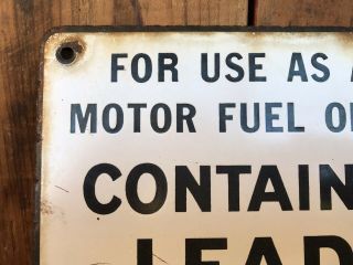 Rare 2 - Sided “Contains Lead” Porcelain Sign Vintage 2 - Sided Porcelain Sign 4