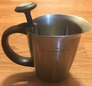 Starbucks Barista Stainless Steel Milk Frothing Pitcher Cup With Thermometer Euc