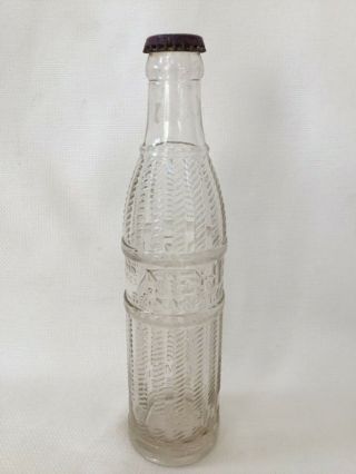 Vtg Nehi Beverages Clear Embossed 9 Oz Soda Bottle.  Columbus,  Ga March 3 1925 De