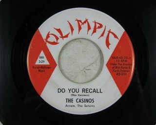 Vintage 45 Record Olimpic The Casinos Do You Recall The Swin Doo Wop