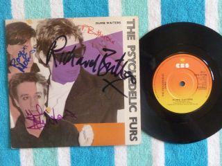Psychedelic Furs Dumb Waiters 45 Rpm 7 " W/ Picture Sleeve Signed: 6 Autographs