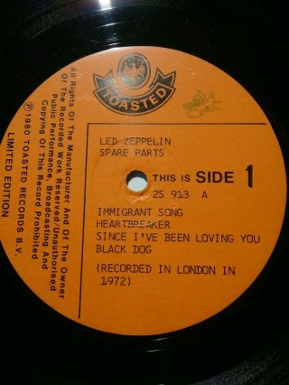 Led Zeppelin - Spare Parts very rare bootleg 2 LP set - H.  R.  Giger cover 2S 913 3