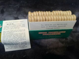 Vintage Condom Dean ' s Rubber Co Peacocks Condoms 1950s 3 dozen 4