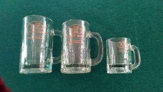 Three Vintage Triple Xxx Root Beer Mugs