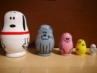 Snoopy Museum Tokyo Limited Matryoshka Peanuts Toy Interior Dolls Kawaii