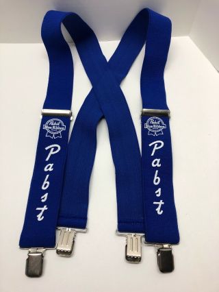 Rare Vintage Pbr Pabst Blue Ribbon Beer Strap Adjustable Suspenders