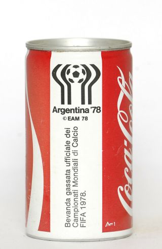 1978 Coca Cola Can From Italy,  Argentina 