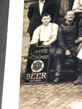 Reprint Rare Photo Schantz Thomas Brewing Beer Workers w Prepro Sign Dayton Ohio 2