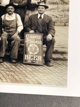 Reprint Rare Photo Schantz Thomas Brewing Beer Workers w Prepro Sign Dayton Ohio 3