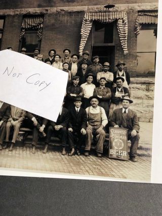 Reprint Rare Photo Schantz Thomas Brewing Beer Workers w Prepro Sign Dayton Ohio 6