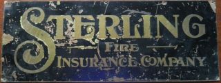 Sterling Fire Insurance Company Advertising Tin.  Cobleskill,  Ny?